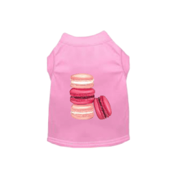 Love Macaroons Dog Shirt (Color: Pink, size: small)