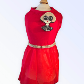 Ms. Fashion Red Party Dog Dress (size: X Small)