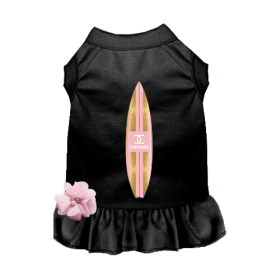 Aloha Surf Dog Dress (Color: Black, size: X Small)