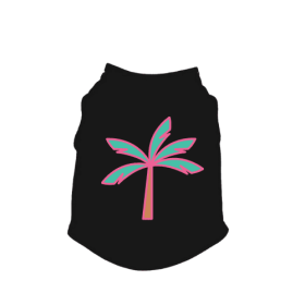 Palm Tree Tank Top (Color: Black, size: small)