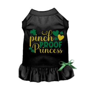 Pinch Proof Princess Dress (Color: Black, size: medium)