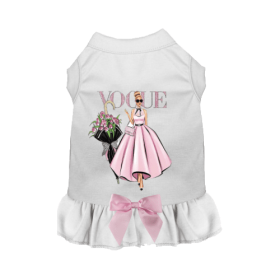 Spring Vogue Dog Dress (Color: White, size: X Small)