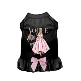 Spring Vogue Dog Dress (Color: Black, size: medium)