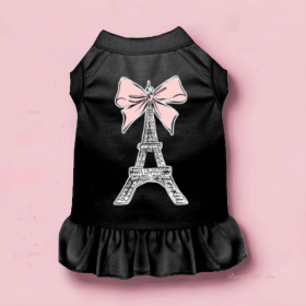 Eiffel Tower Bow Dog Dress (size: X Small)