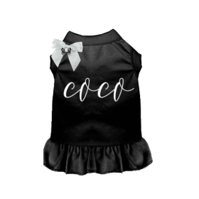 Fancy Coco Dog Dress (Color: Black, size: X Small)