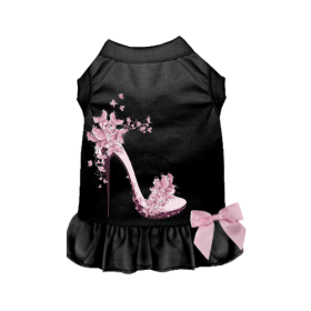 Floral Spring Stiletto Dress (Color: Black, size: X Small)