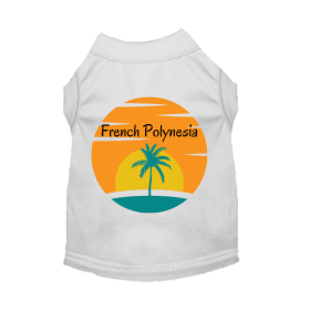 French Polynesia- Dog Shirt (Color: White, size: X Small)