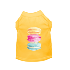 It's A Macaroon Summer- Dog Shirt (Color: yellow, size: small)