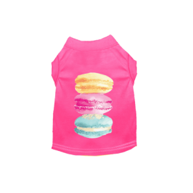 It's A Macaroon Summer- Dog Shirt (Color: Hot Pink, size: medium)