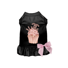 Chewnel Cupcake Dress (Color: Black, size: small)