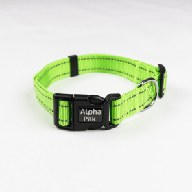 Appalachian Kiwi Green Dog Collar (Color: Kiwi Green, size: Small 5/8in wide by 8)