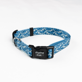 Tidal Pattern Dog Collar (size: Small 5/8in wide by 8)