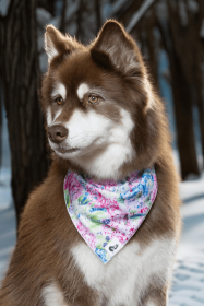 Hydrangea Haven Dog Bandana (size: S/M - 18in x 10in)