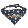 Touchdog 'Bad-to-the-Bone' Star Patterned Fashionable Velcro Bandana